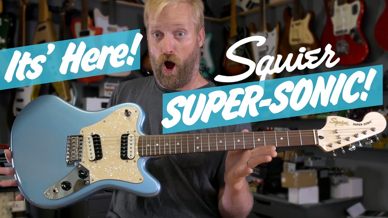 Распаковка и первые впечатления от Squier Super-Sonic — много настроек, интересных звукоснимателе...