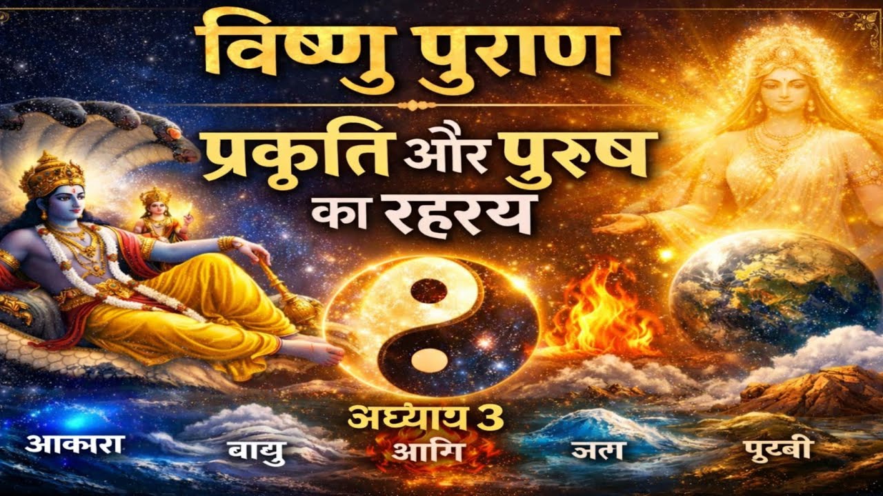 विष्णु पुराण अध्याय 3 प्रकृति और पुरुष कारहस्य समय, मृत्यु और मोक्ष का रहस्य |विष्णु पुराण अध्याय 3