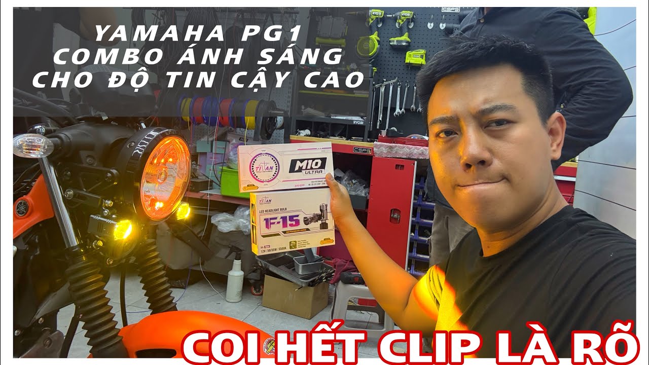 YAMAHA PG1 | xe mới mua thì gắn đèn trợ sáng sao hợp lý và gọn đẹp . Giải đáp hết trong clip này