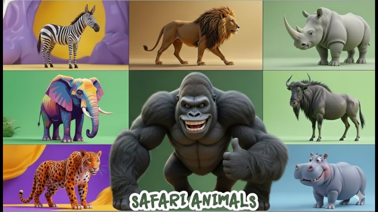 Safari Animal Sounds Song 🦁🔊 | Learn Wild Animals & Noises | Nursery Rhymes 2026