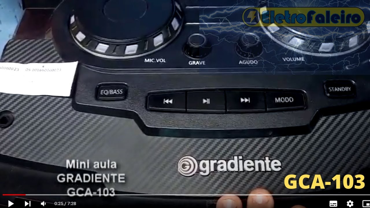 Caixa de som Gradiente GCA-103 autorizada