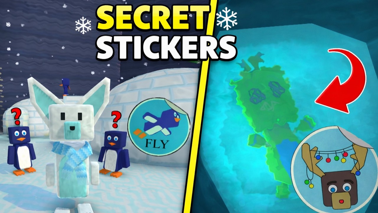 THESE STICKERS were HIDDEN in the SNOW 😱 | Super Bear Adventure