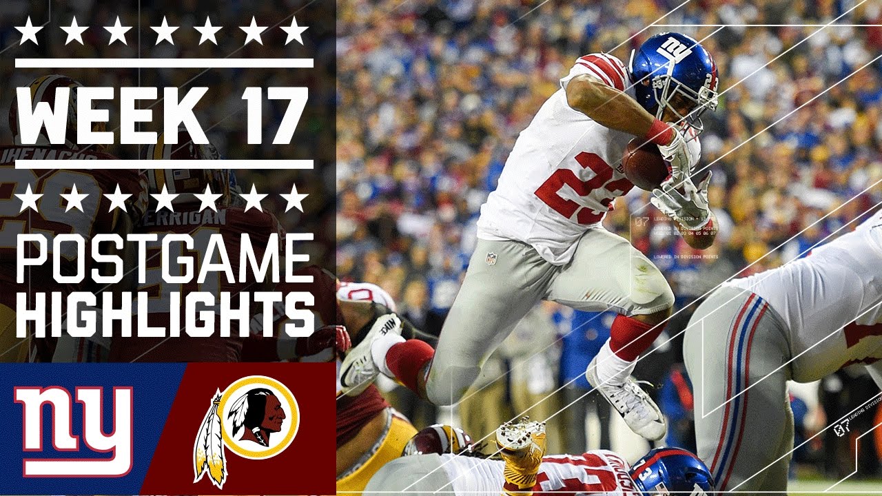 Giants vs. Redskins | NFL Week 17 Game Highlights
