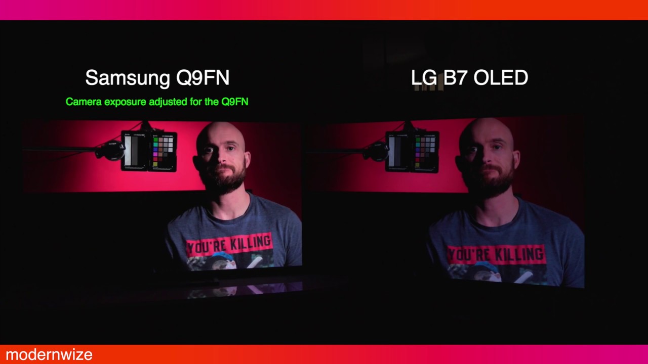 (side by side) Samsung Q9F / Q9FN vs. LG OLED -- Night time Comparison