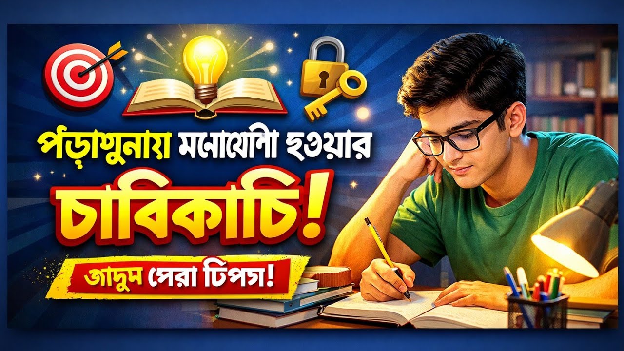 📚 পড়াশুনায় মনোযোগ বাড়ানোর ৫টি জাদুকরী উপায় | How to Focus on Studies।