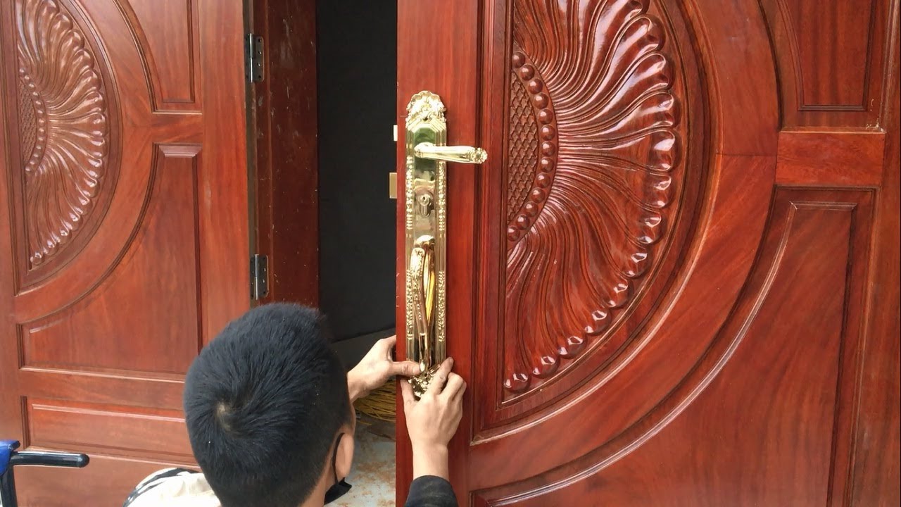 How To Installation A New Wood Door Locks Extremely Fast and Simple - Modern Door Locks