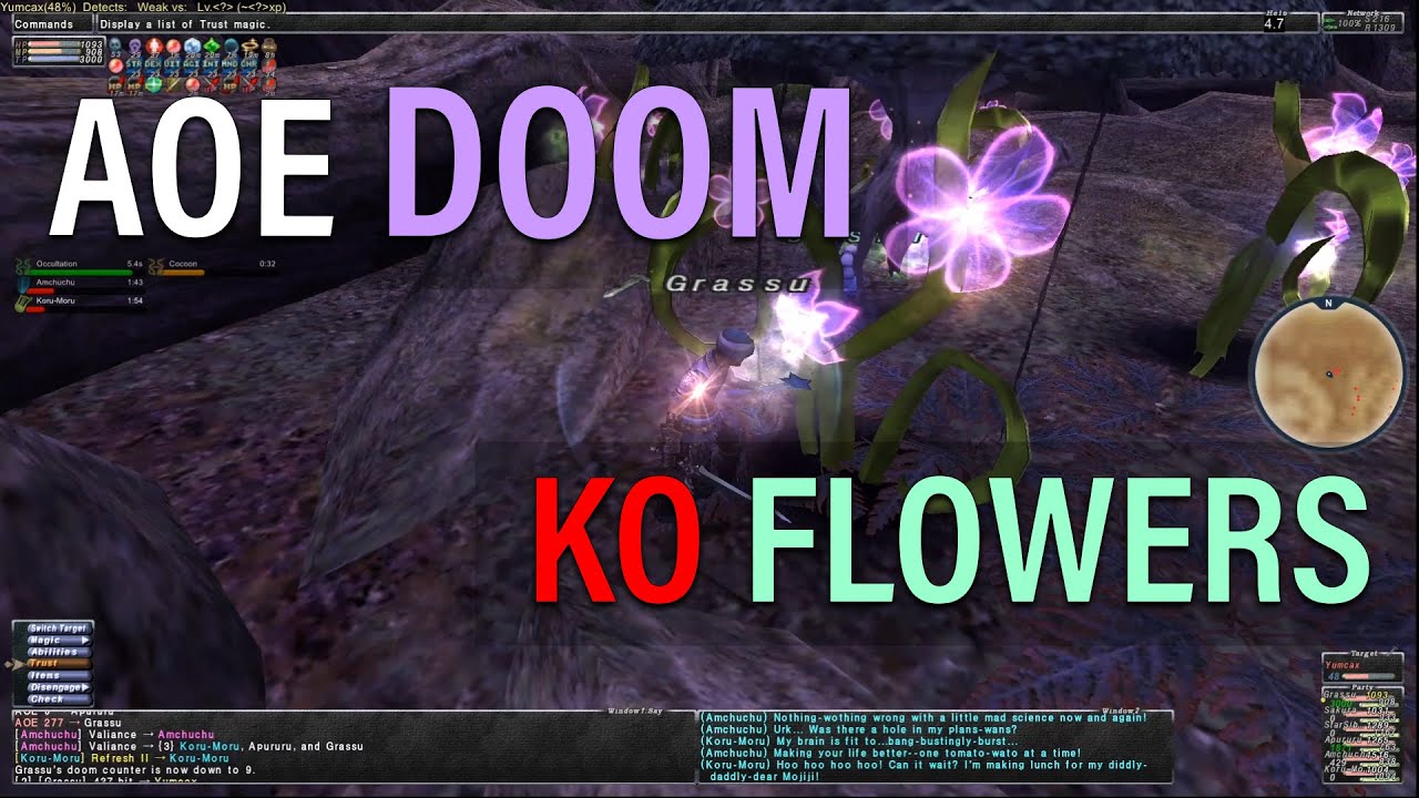 FFXI Yorcia Weald Wildskeeper Reive Yumcax Fight - Blue Mage with Trusts FFXI