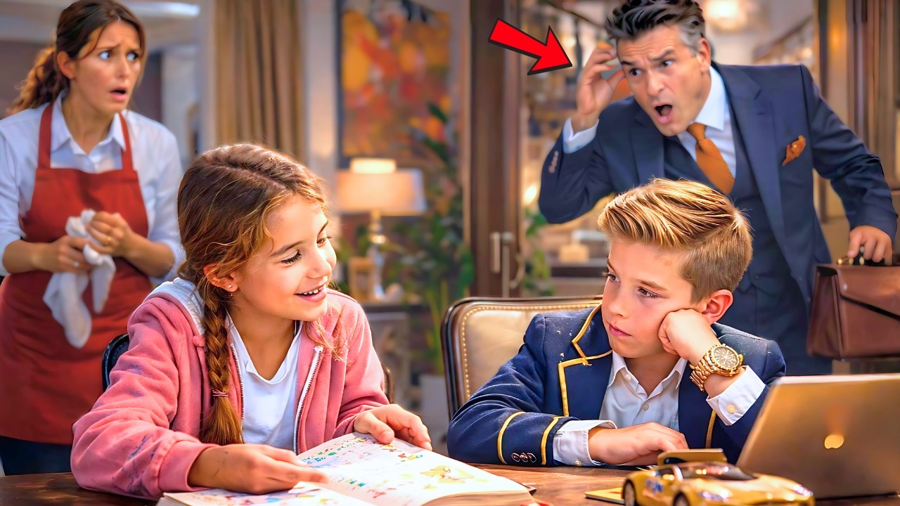 “QUERO ELA LONGE DO MEU FILHO!” — O MILIONÁRIO HUMILHA A BABÁ… ATÉ SUA FILHA TRANSFORMAR TUDO