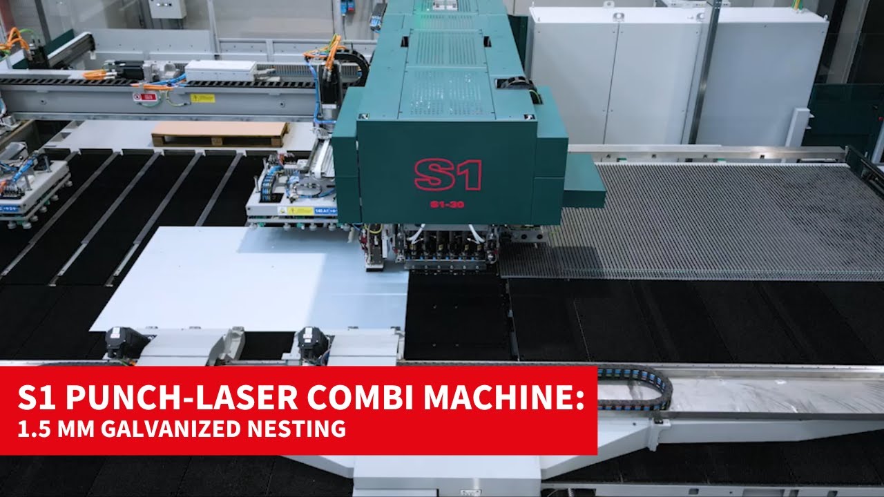S1 punch-laser combi machine: 1.5 mm galvanized nesting