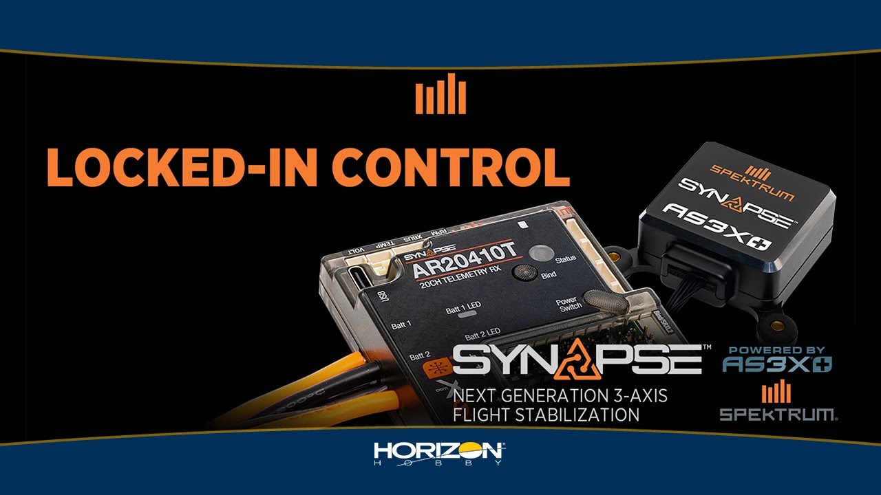 Spektrum AR20410T 20-Channel PowerSafe Receiver with Synapse AS3X+ and SAFE Stabilization Module