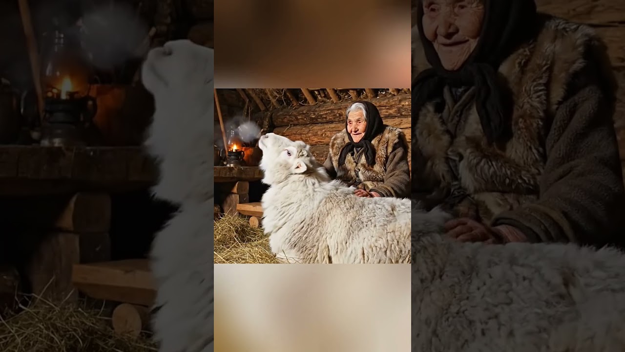 She Saved Two Mountain Goats 🐐❄️ | A Silent Winter of Survival at &minus;71&deg;C Yakutia#snow#animals#camping