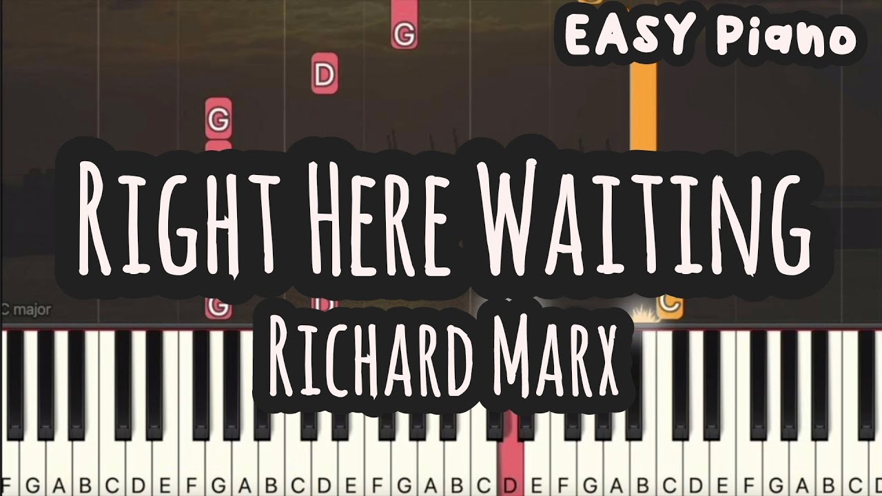Richard Marx - Right Here Waiting (Easy Piano, Piano Tutorial) Sheet