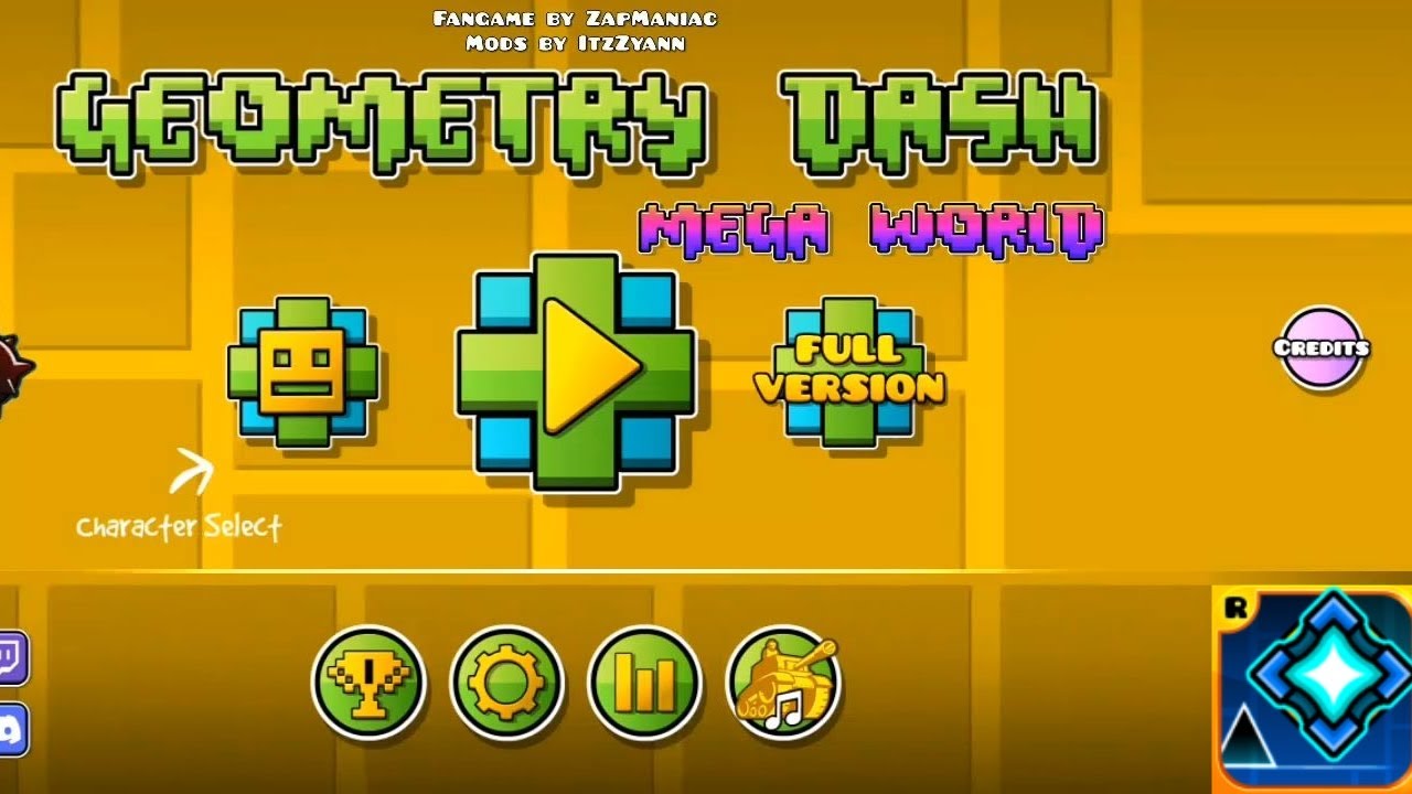 Geometry Dash Mega World By ZapManiac & itzZyann :) | Geometry Dash 2.206/7