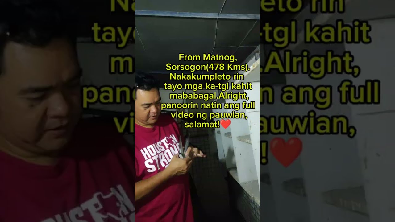 From Matnog,Sorsogon(478 Kms).Nakakumpleto rin tayo mga ka-tgl kahit mababagal.Alright