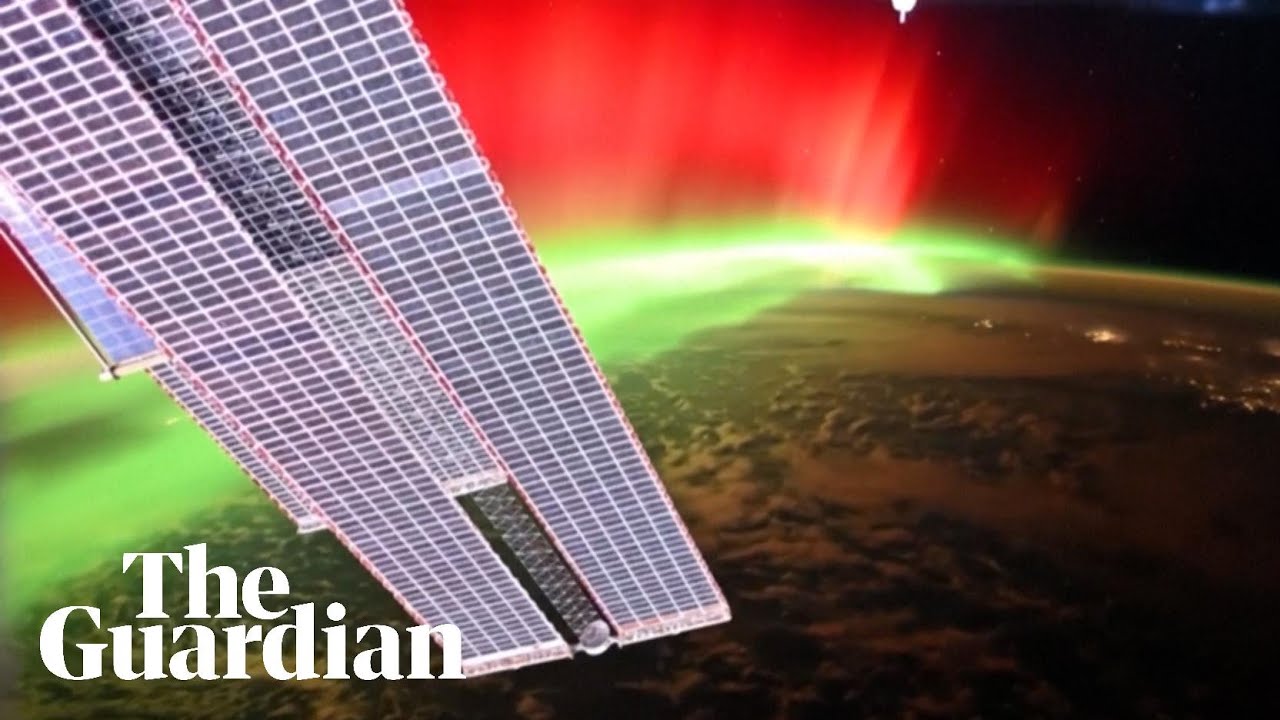 Spectacular aurora captured from space by Russian cosmonaut