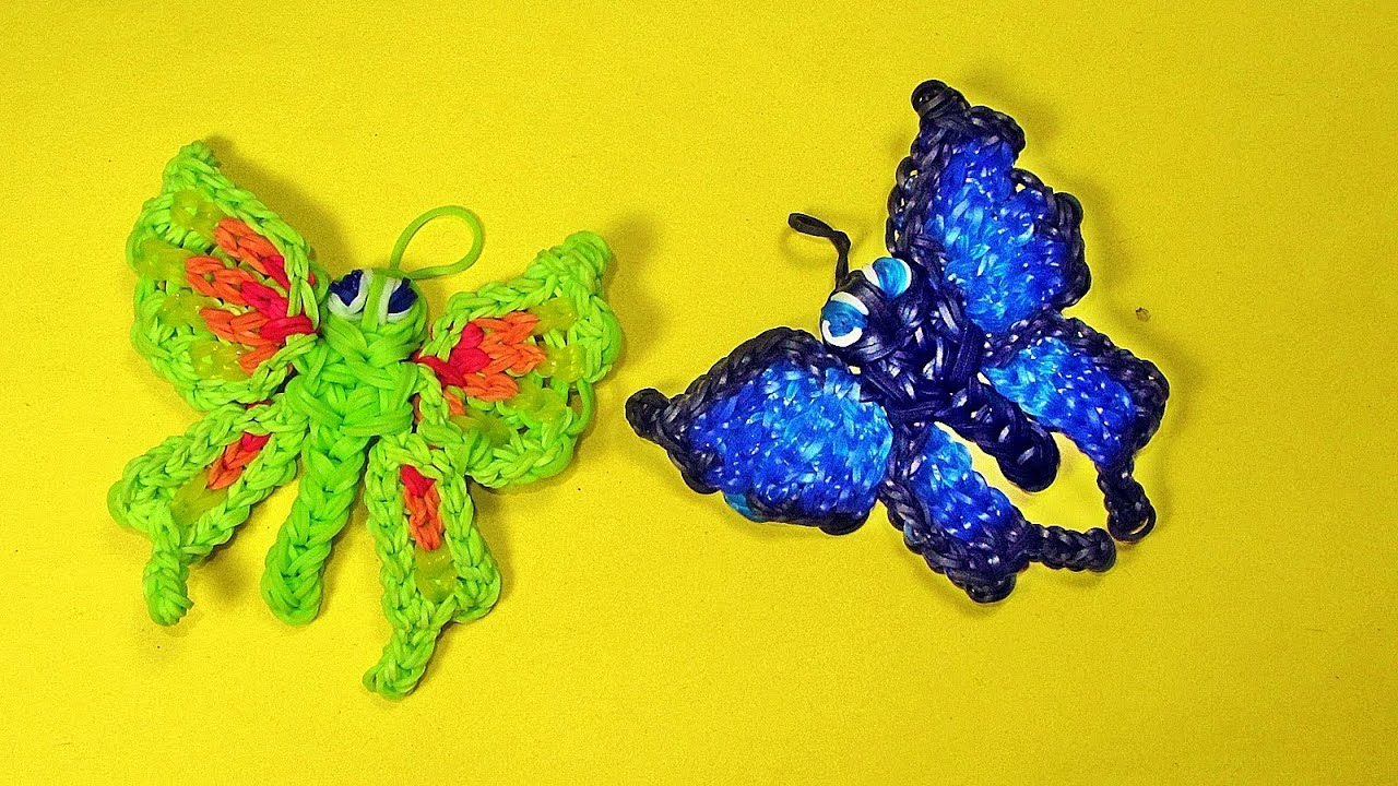 Rainbow Loom Charms Butterfly Tutorial