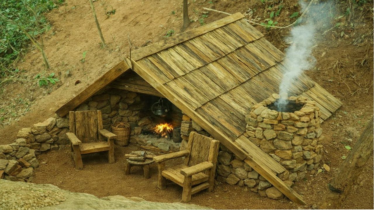 30 Days Build House Skills Life Real In wild