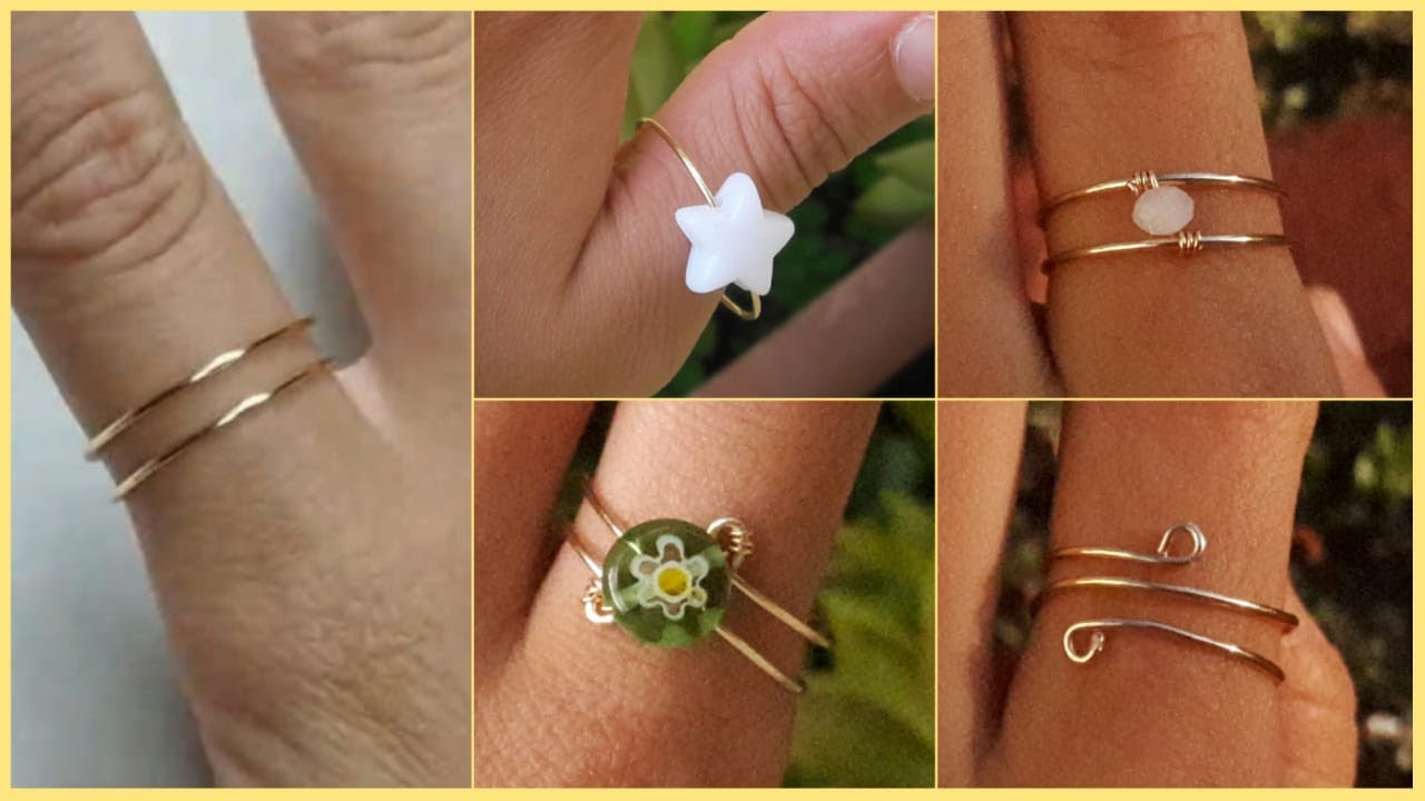 3 diseños de anillos simples de alambre - Diy Cute