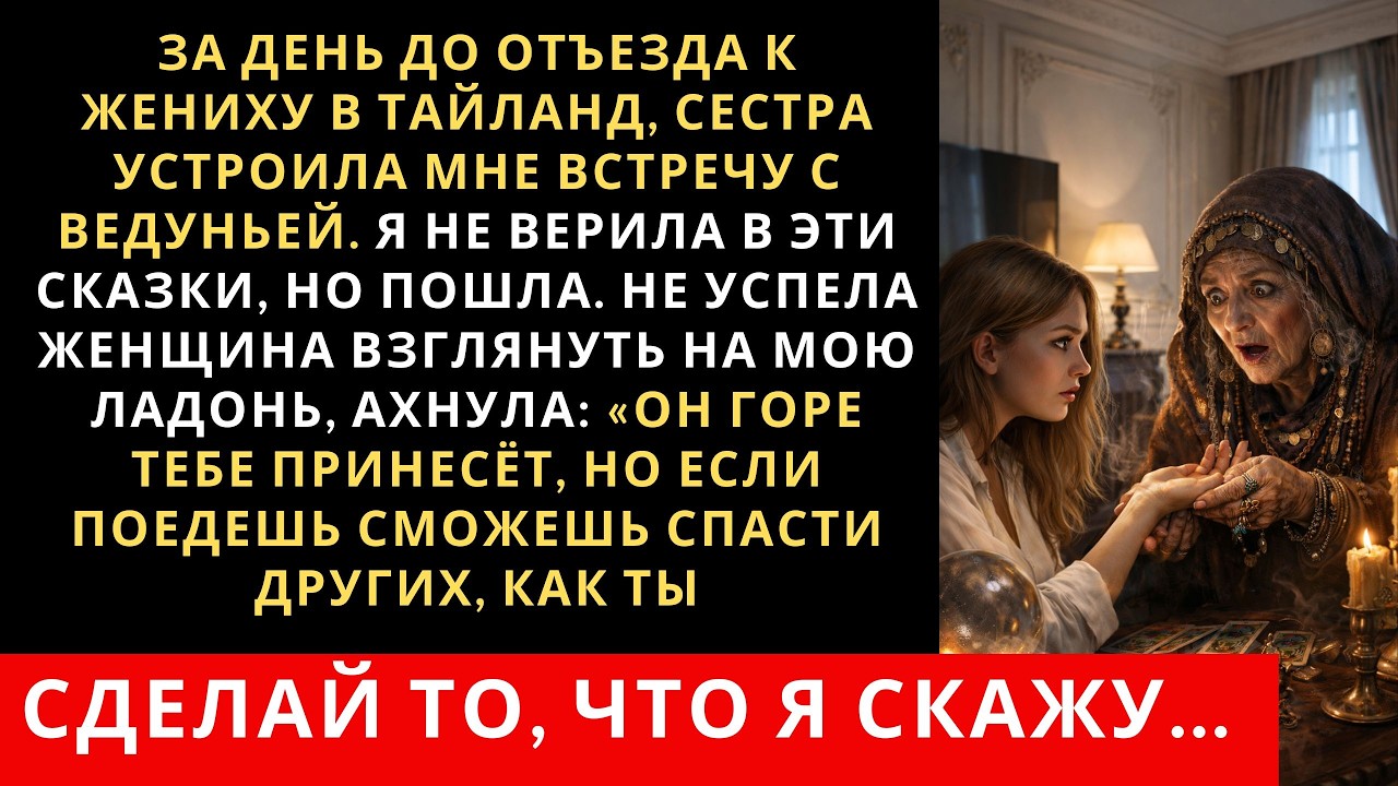 За день до отъезда к жениху в Тайланд, сестра устроила мне встречу с ведуньей. Я лишь посмеялась...