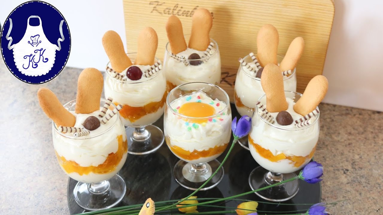 Osterdessert  als Häschen, einfaches Rezept