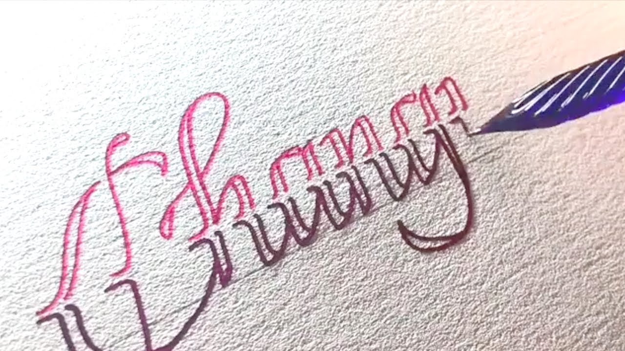 Drawing Calligraphy with a GLASS PEN