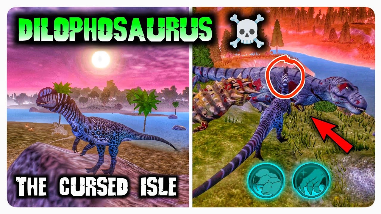 🔥 DILOPHOSAURUS: Puse a prueba todas sus habilidades Nuevas 😲 || The Cursed Isle 🦖🦕