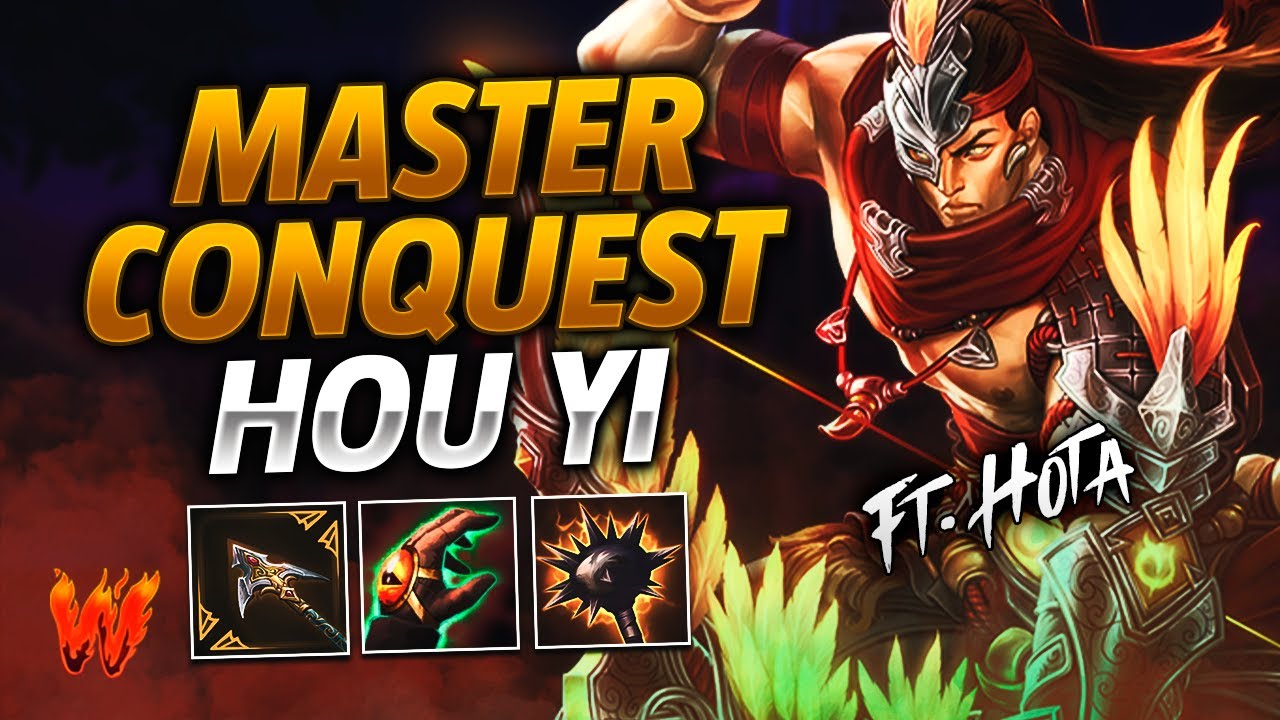 HOU YI, SU PASIVA EN ESTE META ESTA GOD ft. Hota - Warchi - Smite Master Conquest