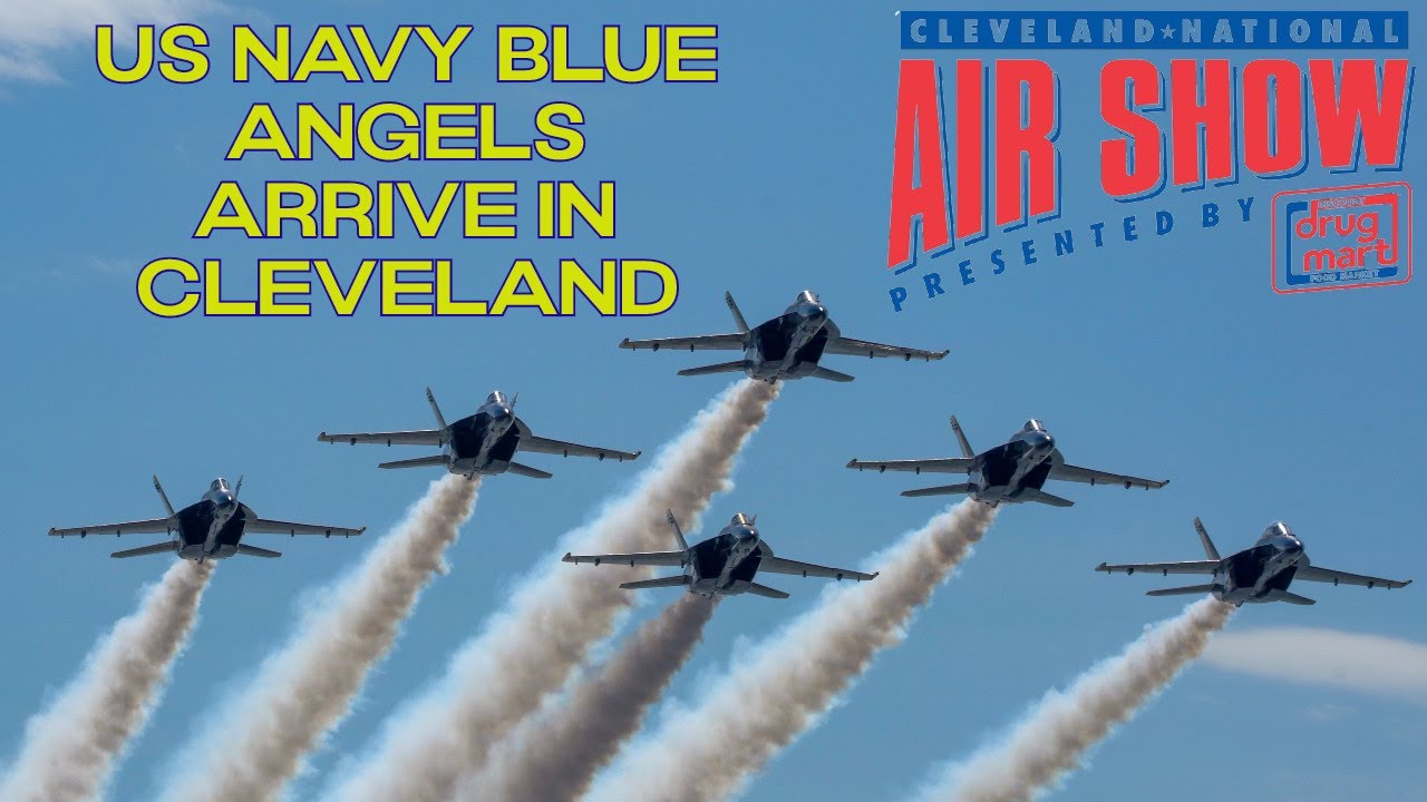 US Navy Blue Angels Arrive in Cleveland for the 2024 Cleveland Air Show. Up Close in 4K!