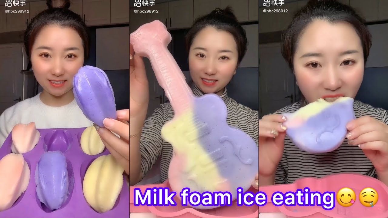 Eating ice🧊 MILK FOAM ICE EATING😋😋🤤🤤🤤