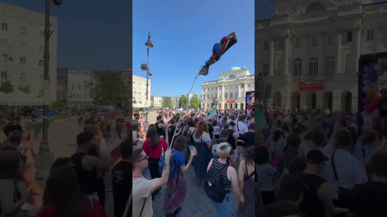 🇵🇱4K #Warsaw #citytour 14/06/25 23 &deg;C #poland #pride #lesbian #lgbt #lgbtqia #queer #gay #🌈