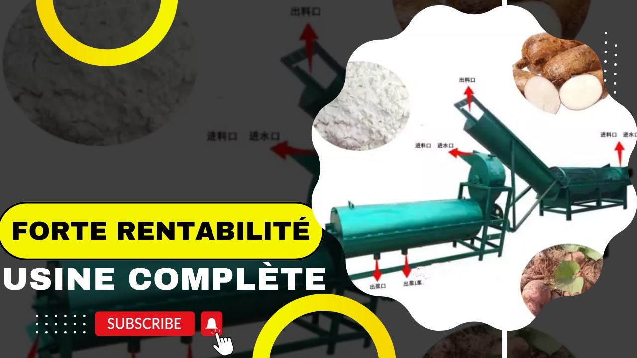 Micro Industrie :Transformation du manioc Usine complète un BUSINESS vraiment RENTABLE en Afrique!!!