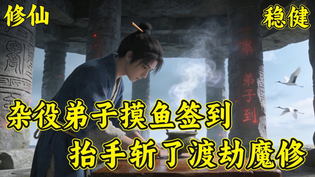 【杂役弟子摸鱼签到，抬手斩了渡劫魔修】别人苦修百年筑基，他签到三月金丹。神玄宗杂役韩玄机，凭系统躺赢修仙界。魔修渡劫大能来犯，他抬手一剑斩了.....