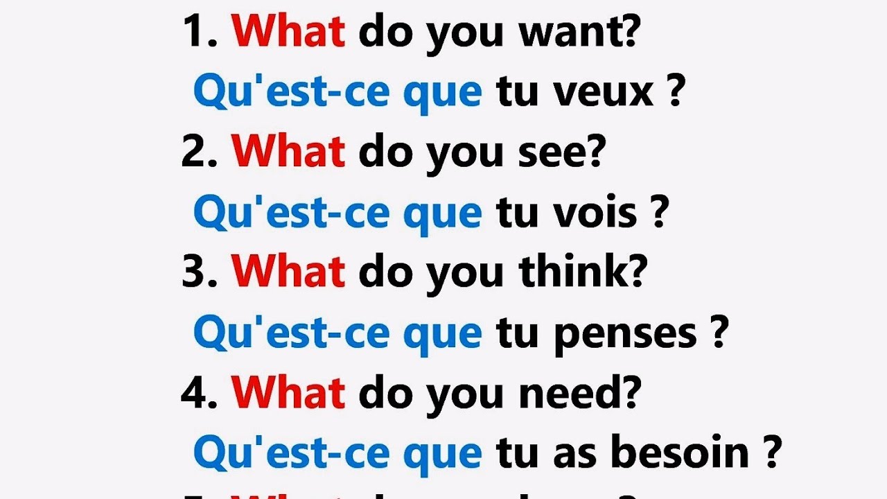 Questions et réponses en anglais pour bien améliorer votre anglais.  easy sentences to learn french.