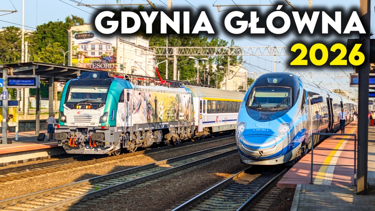 Pociągi Gdynia Gł&oacute;wna 2026 - EIC Neptun, IC Biebrza, IC Stoczniowiec, TLK Flisak, IC Baltic Express