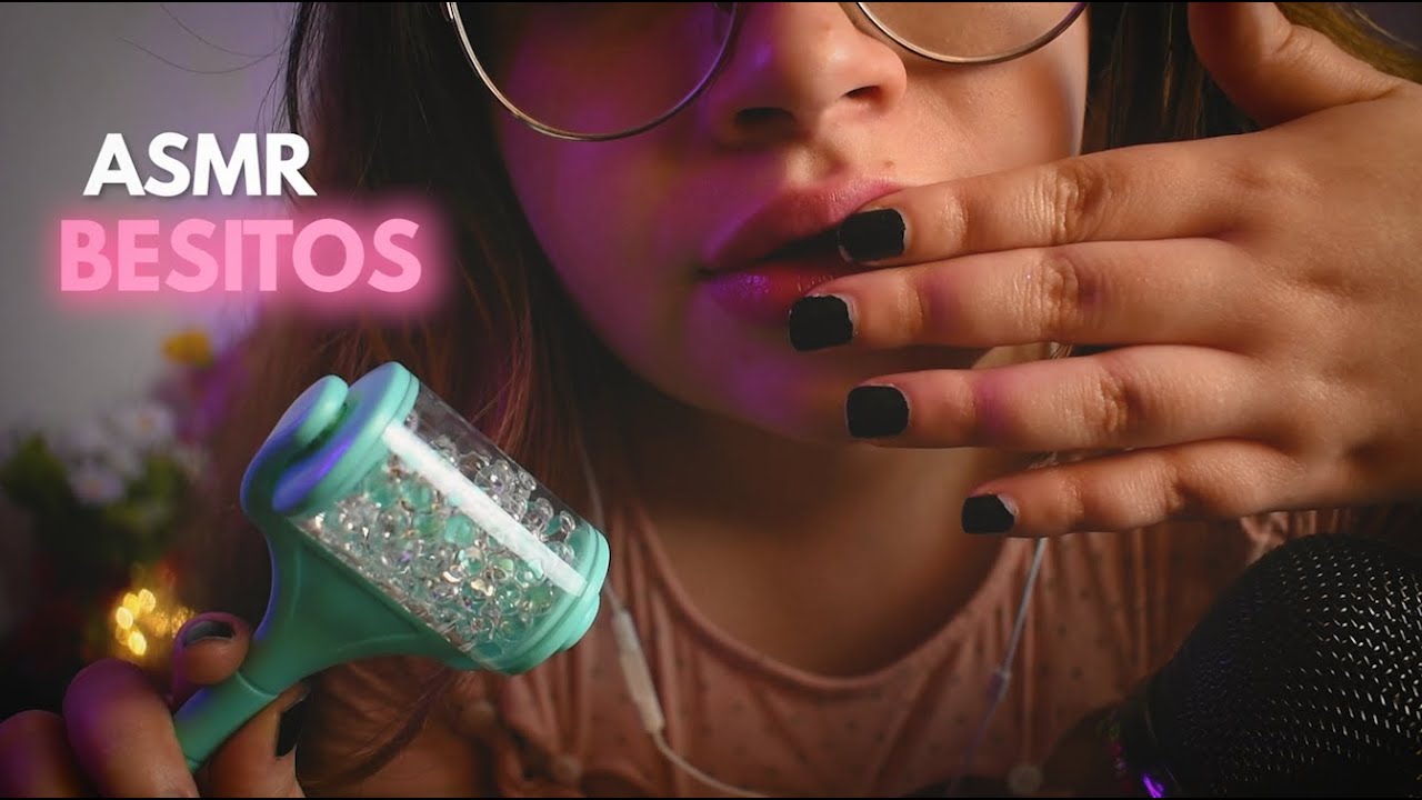 asmr👄 BESITOS y demas👉🏻 EN TU CARITA 😋( Mouth sounds y Spit painting)