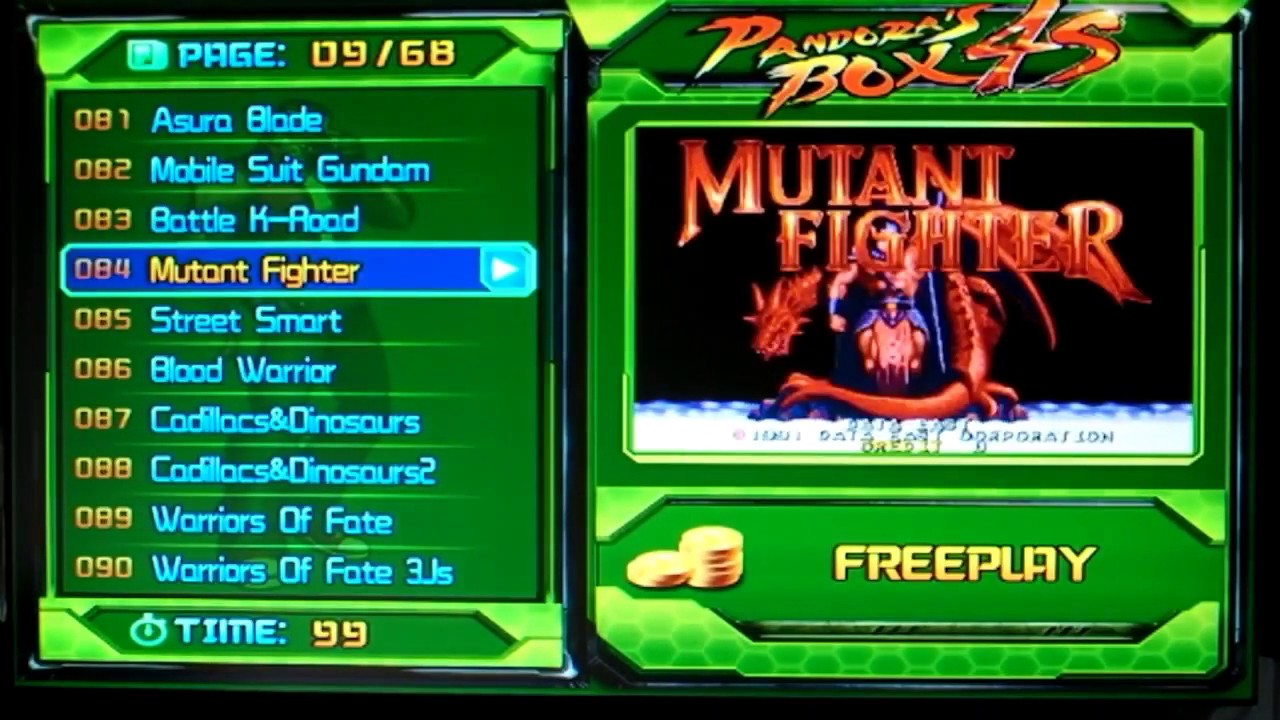 Pandora Box 4s Game List