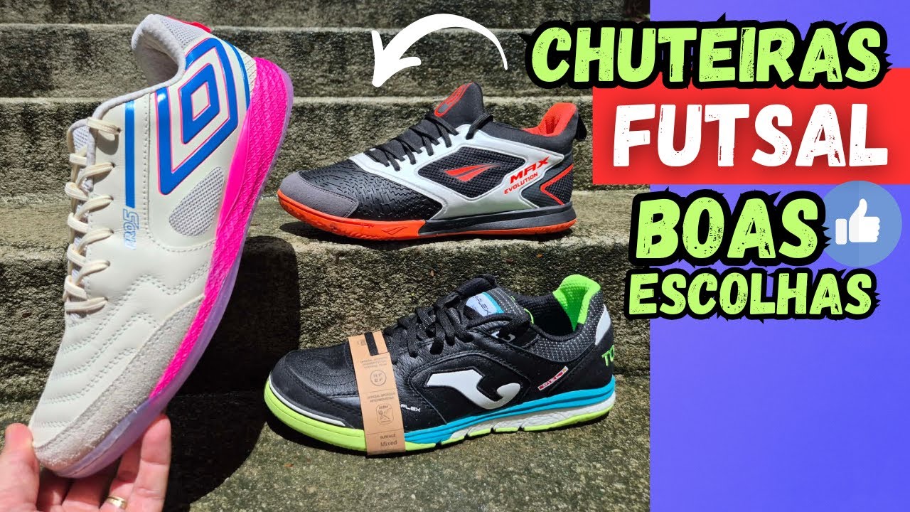 CHUTEIRA FUTSAL 2026🔥 TEM UMBRO PRO 5 BUMP, JOMA TOP FLEX REBOUND, PENALTY MAX EVOLUTION CONFERE AI✔