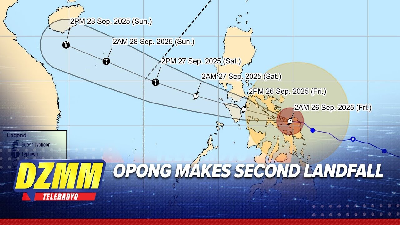 Opong weakens into severe storm after second landfall over Masbate | DZMM Teleradyo