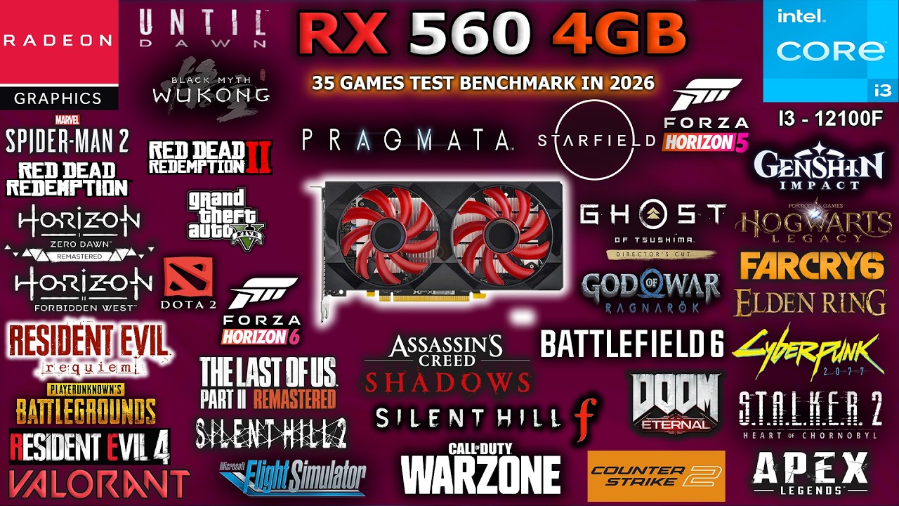 RX 560 4GB Tested 35 Games in 2026 // Still Strong and Worth? #rx560 #rx580 #benchmark #gaming