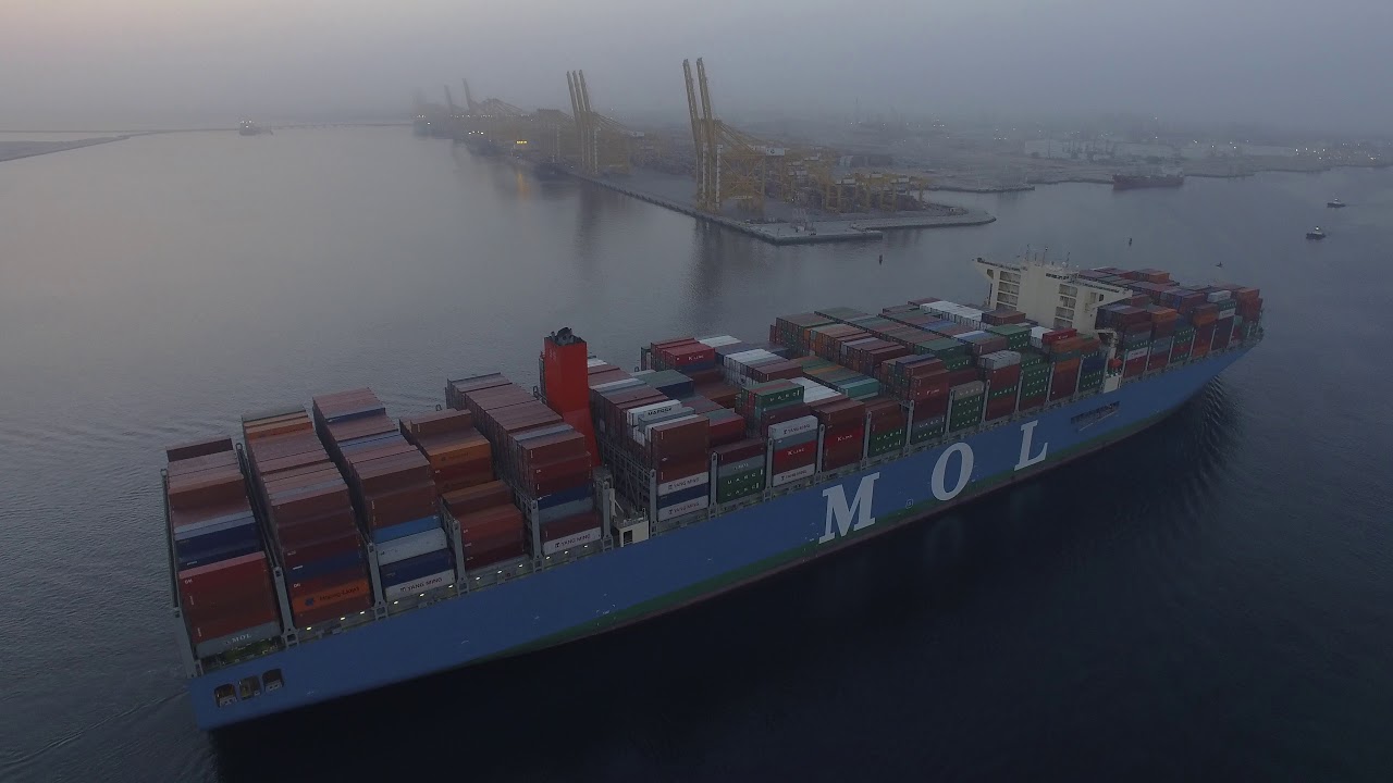 World's Largest Container Ship visits Jebel Ali Port