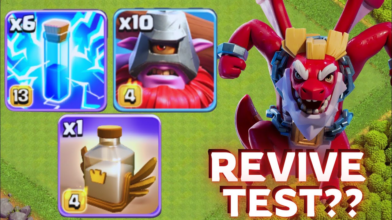 Testing the Revive Spell with Zap+Spam Throwers and the Dragon Duke💥
