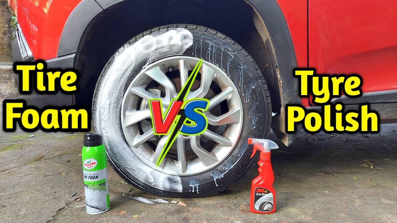 Tire Foam Vs Tyre Polish Which one You Should Buy | Turtle Wax Tire Foam Vs 3M Tyre Dresser