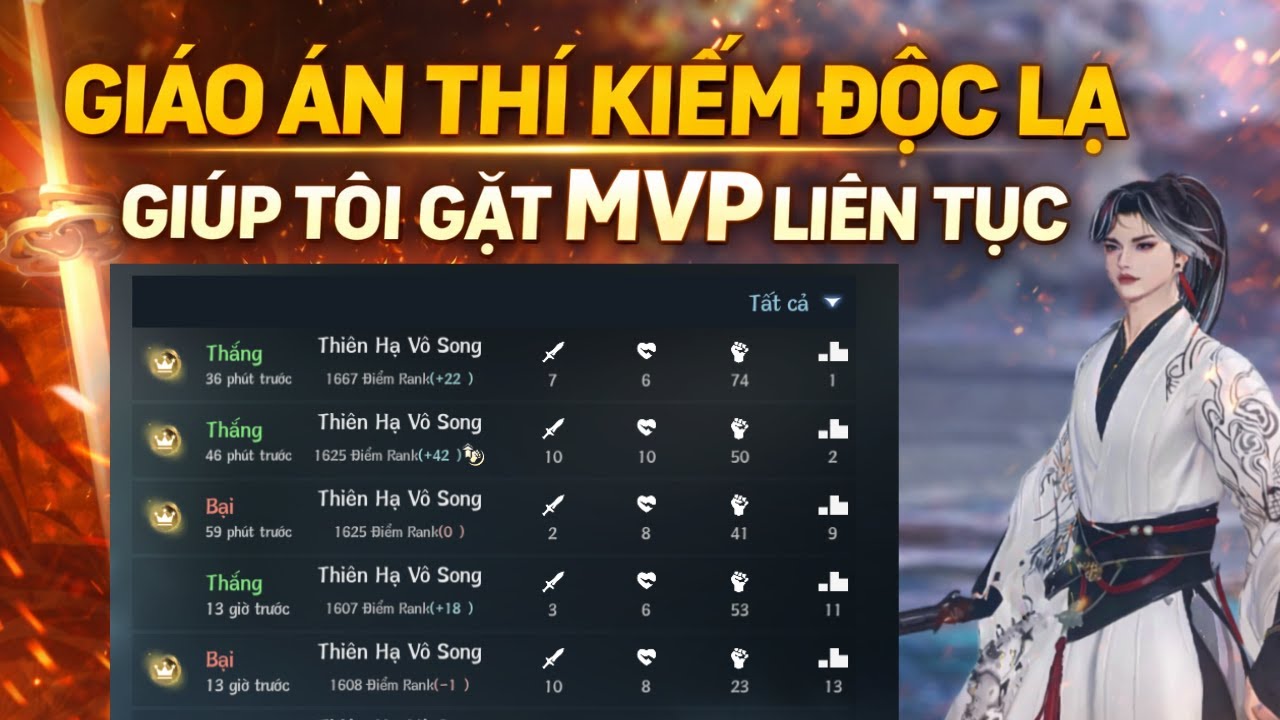 Giáo án Thí kiếm 12v12 cho Huyết Hà meta 1.1.4 - Cách gặt MVP dễ hơn với nội công và đồng hành mới