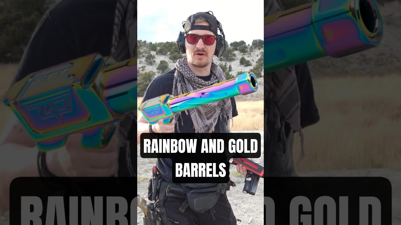 Rainbow and Gold Glock 19 Barrels
