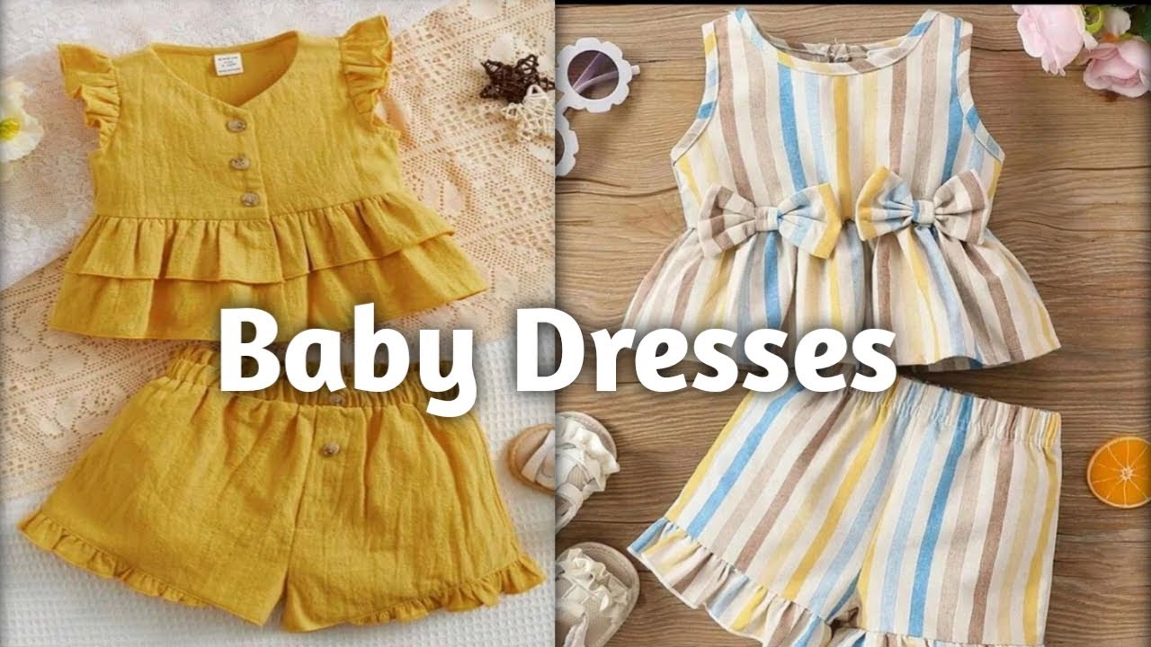Baby Girls Summer Two Piece Dresses Design 2025 I Sharifa Fashion