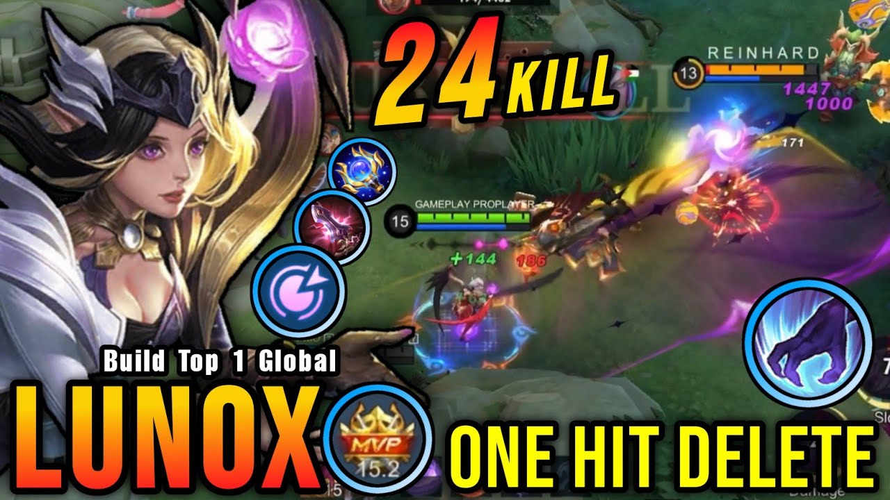 24 Kills!! Lunox Jungler is Finally Back On META (ONE HIT DELETE) - Build Top 1 Global Lunox ~ MLBB