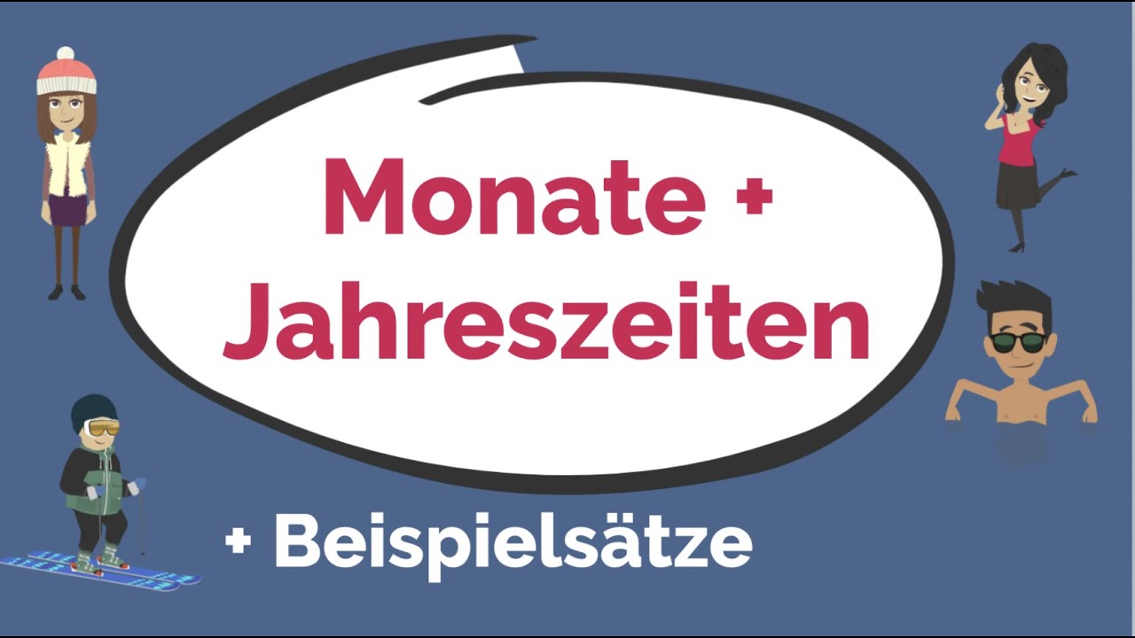 Deutsch lernen | Monate | Jahreszeiten | months, seasons, learn German for beginners | Wortschatz A1