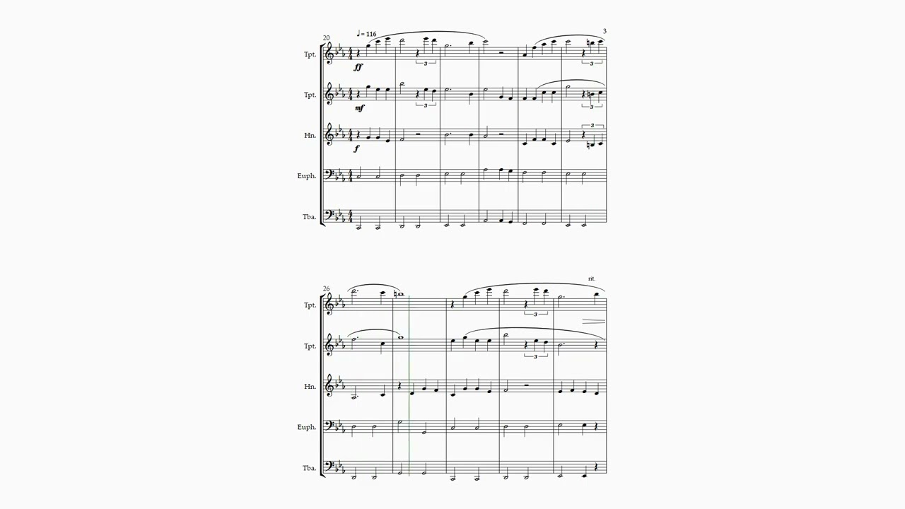 Expedition 33 Alicia Theme for Brass Quintet