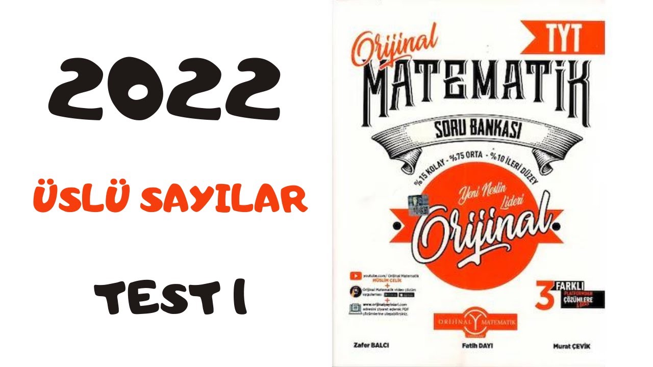 (2022) ORİJİNAL MATEMATİK TYT ÇÖZÜMLERİ | ÜSLÜ SAYILAR TEST 1| #yks2022 #2022tayfa