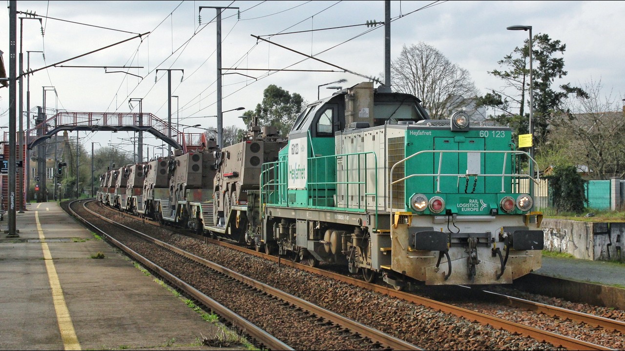Compilation de trains militaires à Nantes